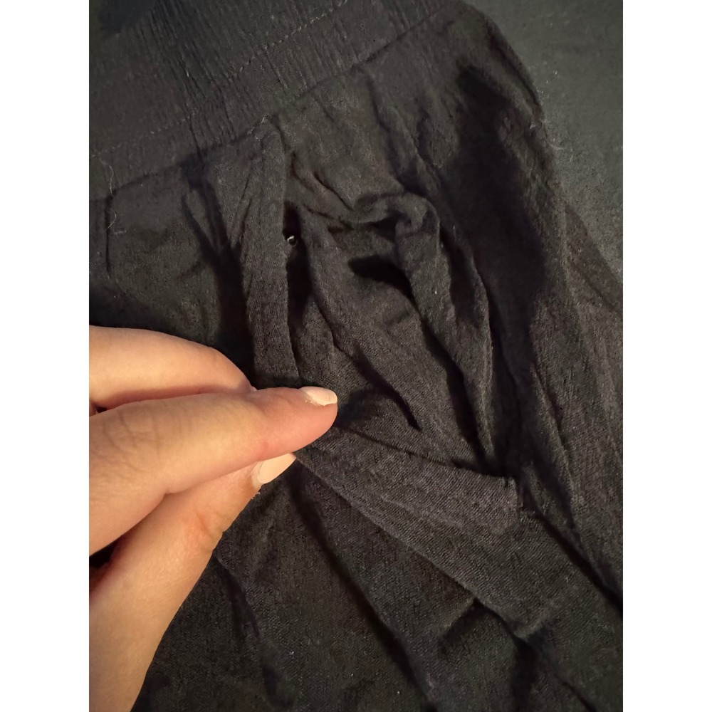 Three Dots Womens Black Gauze Wide Leg Elastic Waist Pocket Pants Size S - Picture 2 of 8